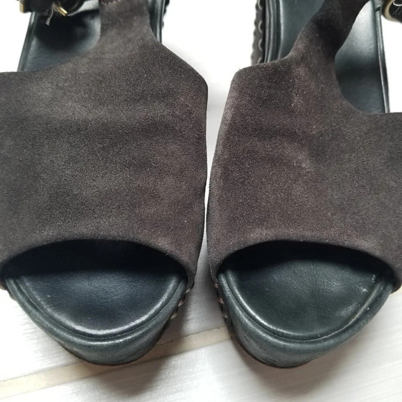 FIORENTINI & Baker Platform Wedge Dany Sandals Brown Black 38.5 - Picture 16 of 16